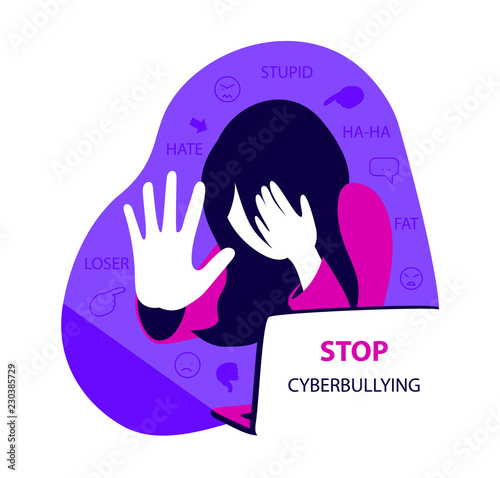 Stop cyberbullying concept
