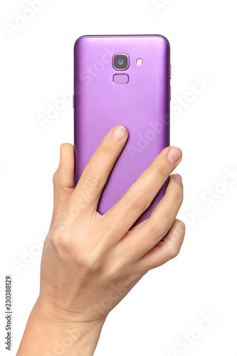 Close up of a woman hand and mobile smartphone