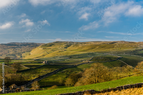 Rural Farming Scene of the Yorkshire Dales National Park,