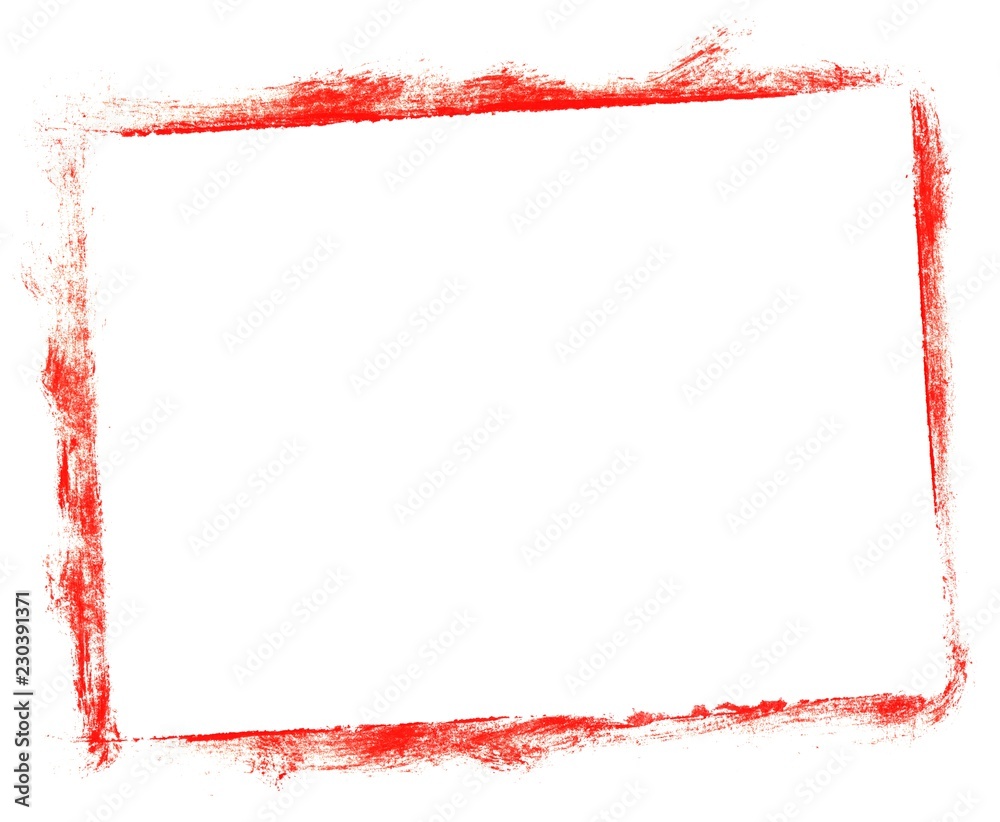 Unordentlich gemalter Kasten mit roter Farbe Unordentlich gemalter Kasten mit roter Farbe