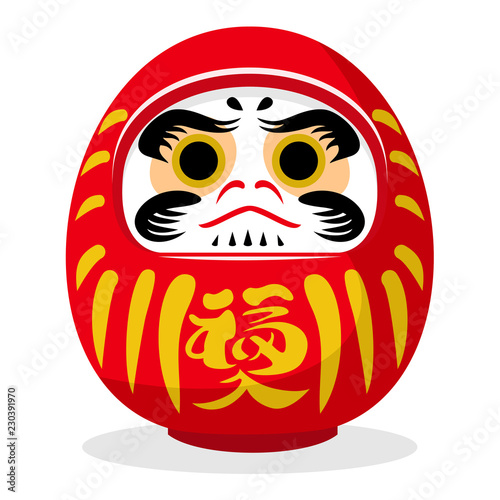 Japanese Daruma doll.
A symbol of perseverance and luck
Translate: Wealth 