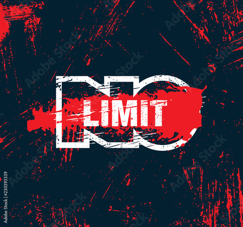 No Limit. Creative Inspiring Motivation Quote Template. Vector Typography Banner Design Concept