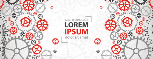 Abstract technological background with various cogwheels. Vector illustration.