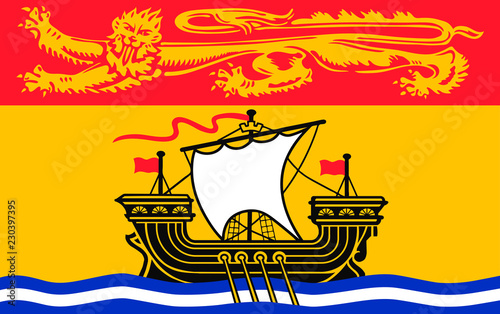Vector flag of New Brunswick province, Canada