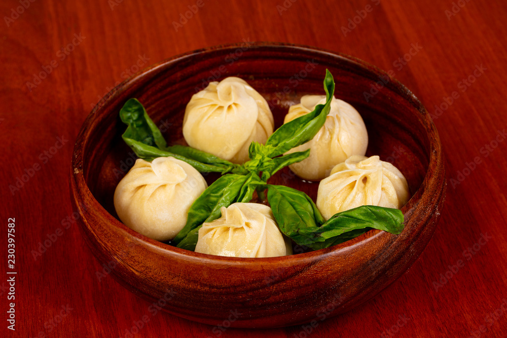 Uzbek traditional dumplings - Manti