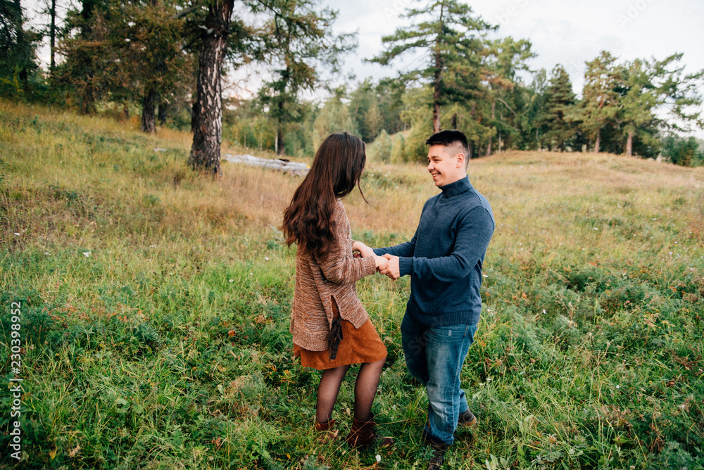 Fototapeta premium love story in the forest