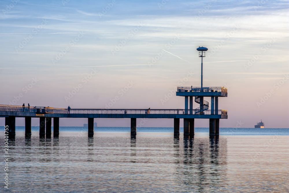 Burgas pier at sunrise. Landscape from Burgas, Bulgaria. Burgas pier at sunrise. Landscape from Burgas, Bulgaria.