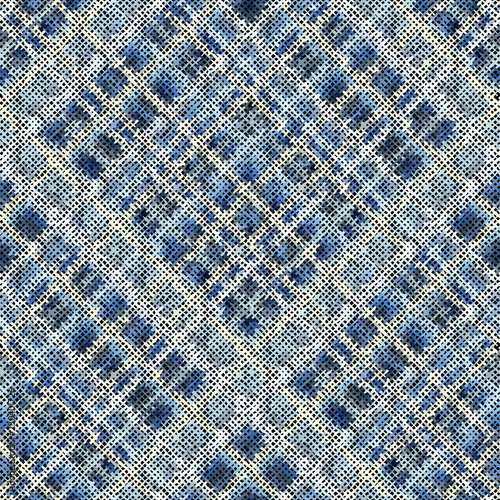 Seamless background plaid pattern. Imitation of a texture of rough canvas painted with paint. Vector image.
