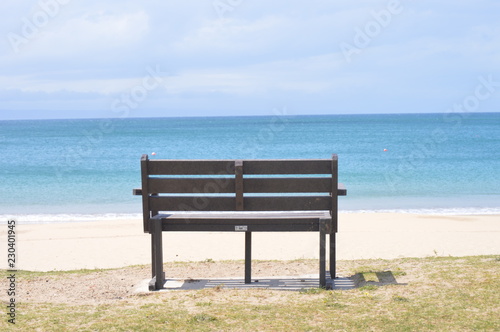 Single beach bench © Tumelo