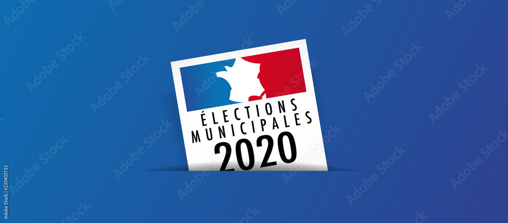Elections municipales 2020 - obrazy, fototapety, plakaty 