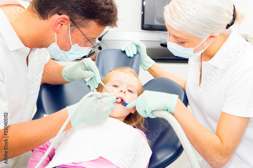 Little Girl Seeing Her Dentist