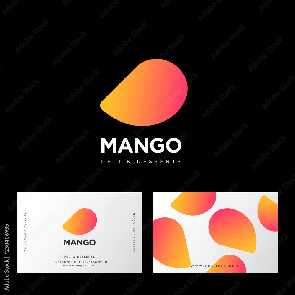 Загрузите стоковый векторный объект «<b>Mango</b> logo. 