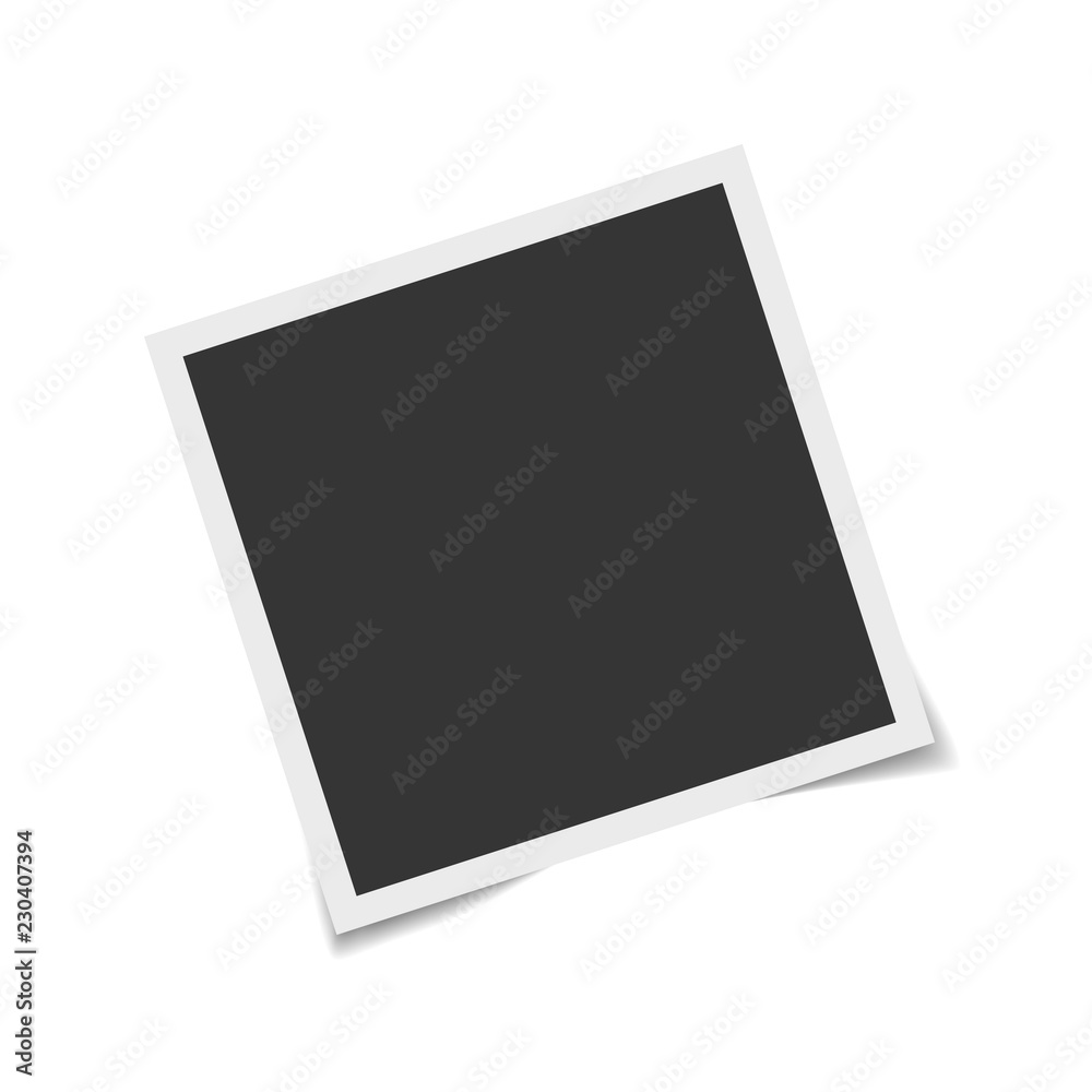 Vector blank photo frames with shadow effects isolated on background. Stock vector illustration Vector blank photo frames with shadow effects isolated on background. Stock vector illustration