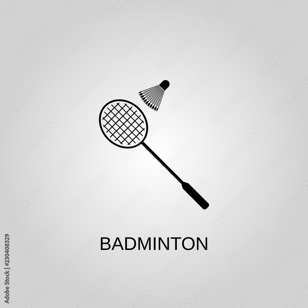 Badminton icon. Badminton symbol. Flat design. Stock - Vector illustration  Stock Vector | Adobe Stock