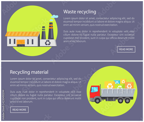 Waste Recycling Material Vector Illustration