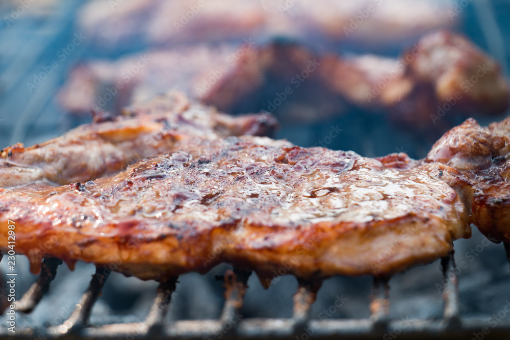 Traditional way of barbeque in South Africa called a braai Traditional way of barbeque in South Africa called a braai