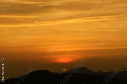 Beautiful dramatic natural sunset twilight sky at dusk  abstract evening view background.