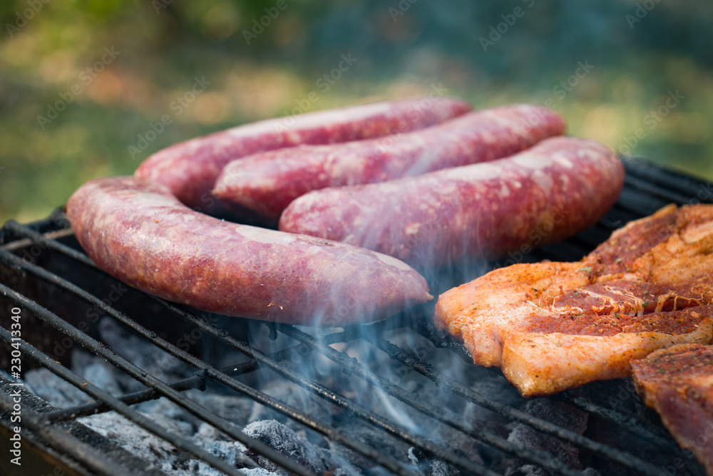 Traditional way of barbeque in South Africa called a braai Traditional way of barbeque in South Africa called a braai
