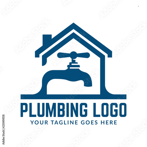 Plumbing logo template, easy to customize