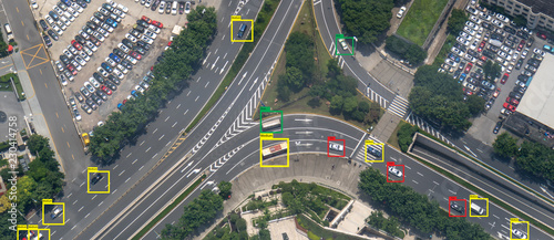 iot machine learning with speed car and object recognition which use artificial intelligence to measurements  analytic and identical concept  it invents to classification estimate prediction  database