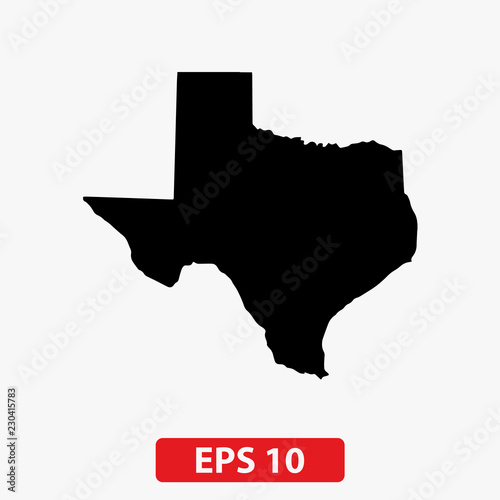 Map of Texas. Vector