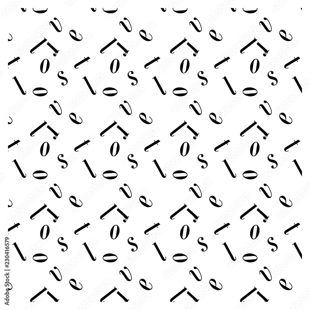 Simple seamless background of letters Simple seamless background of letters