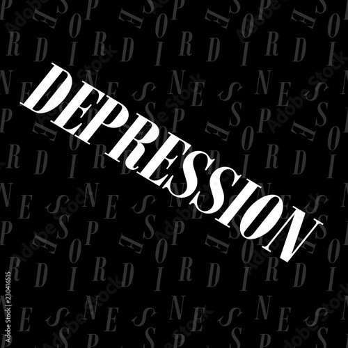 Depression vector on a seamless backdrop