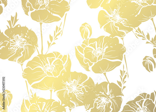 golden floral pattern