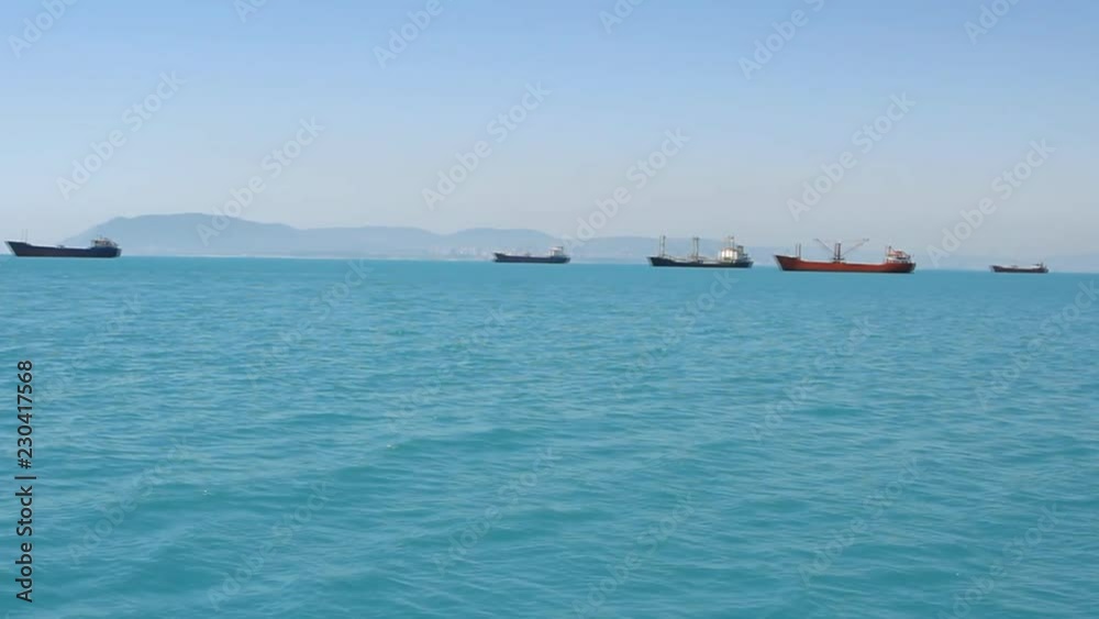 The ships are at sea harbor The ships are at sea harbor