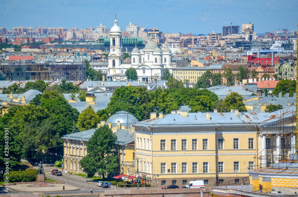 Russia. Saint-Petersburg. Roofs of the city, Prince Vladimir Cathedral