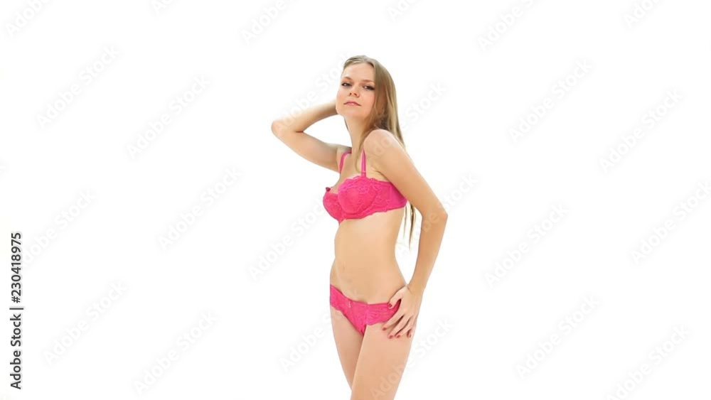 sexy young girl posing against white background sexy young girl posing against white background