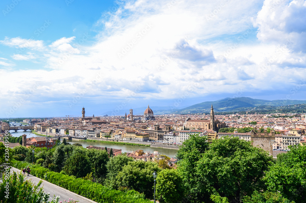 Panoramic view of Florence from Michelangelo Square