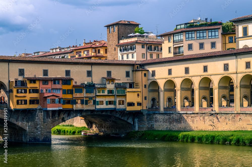 Ponte Vecchio or Old Bridge in Florence, Italy
