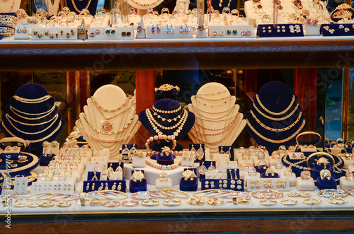 Jewelry being sold on Ponte Vecchio in Florence