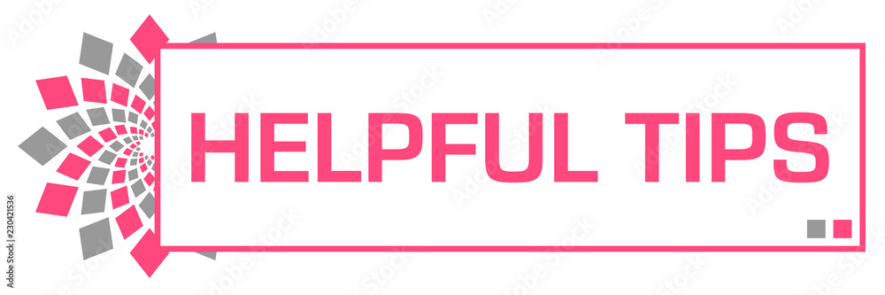 Helpful Tips Pink Grey Circular Box Helpful Tips Pink Grey Circular Box