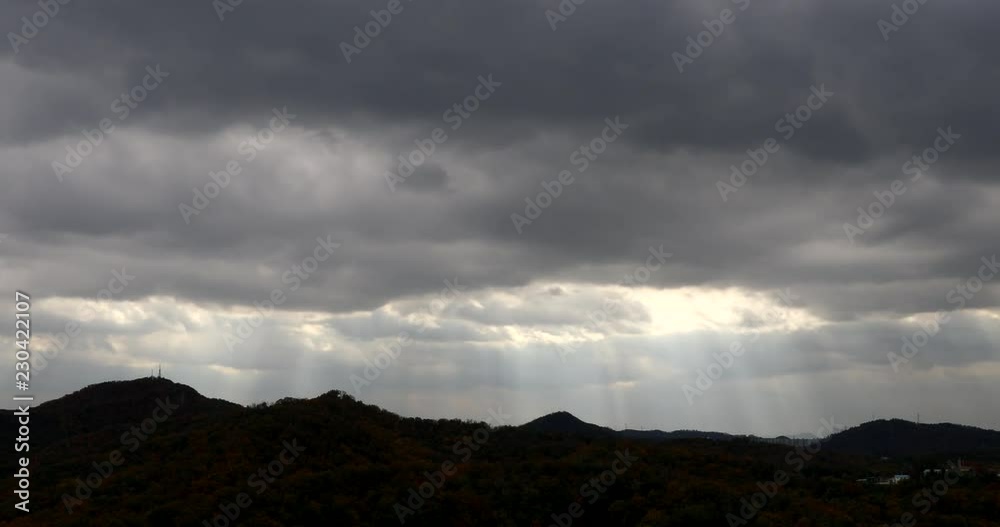 Time lapse of dangerous storm clouds moving fast over mountains Time lapse of dangerous storm clouds moving fast over mountains