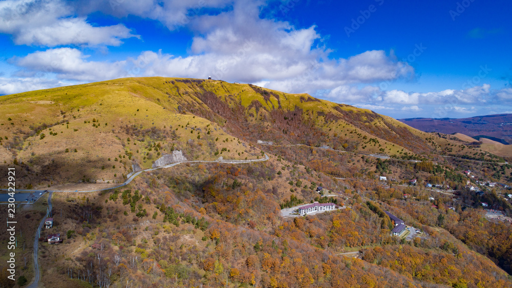 Highland highway in autumn