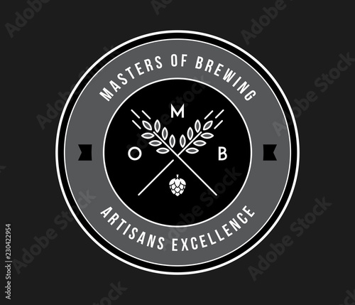 Beer masters of brewing white on black