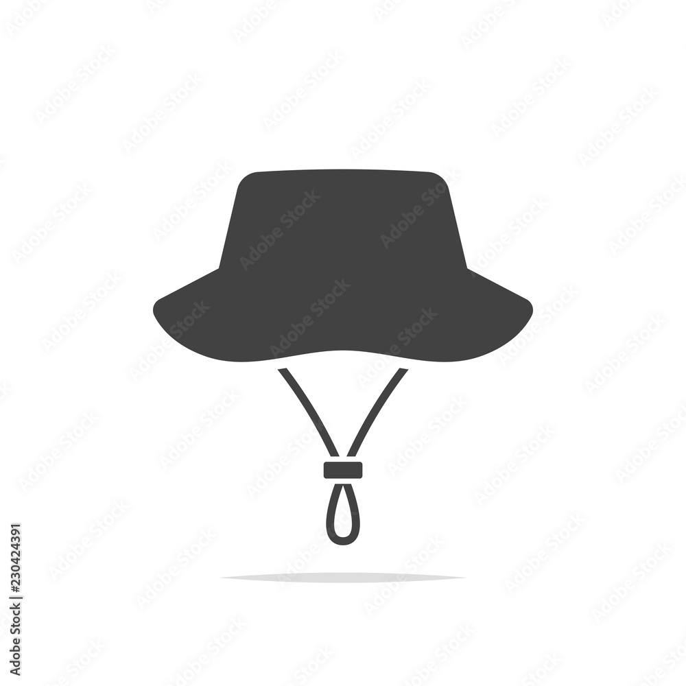 Fishing hat icon vector isolated Stock Vector | Adobe Stock
