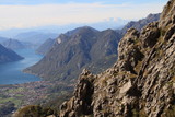 Zauberhafte Bergwelt; Blick vom Monte Grona nach Westen mit Luganer See und Monte Rosa