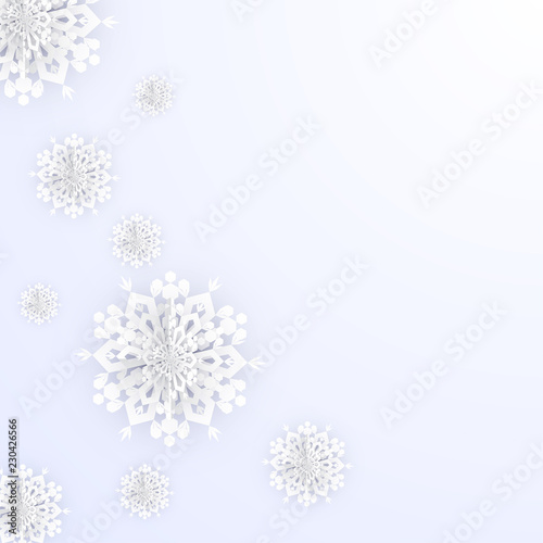 Christmas Paper Snowflakes Composition