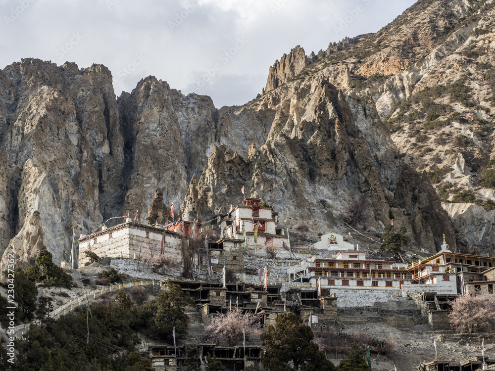 Buddhist Temple in Bhakra, Manang