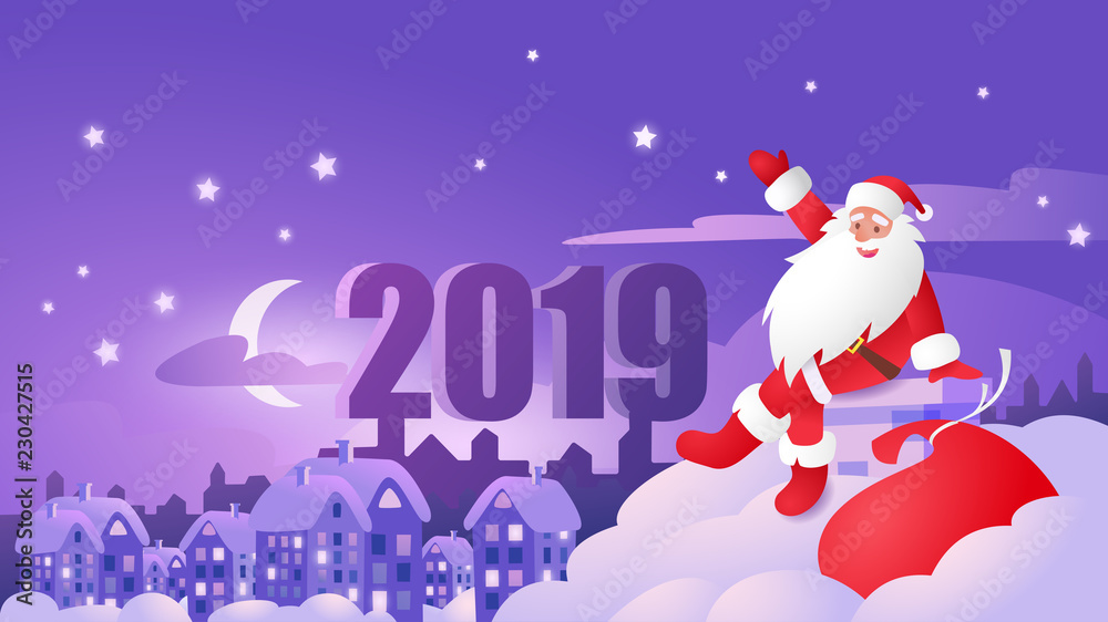 Santa Claus on the tube. Christmas 2019 Santa Claus on the tube. Christmas 2019