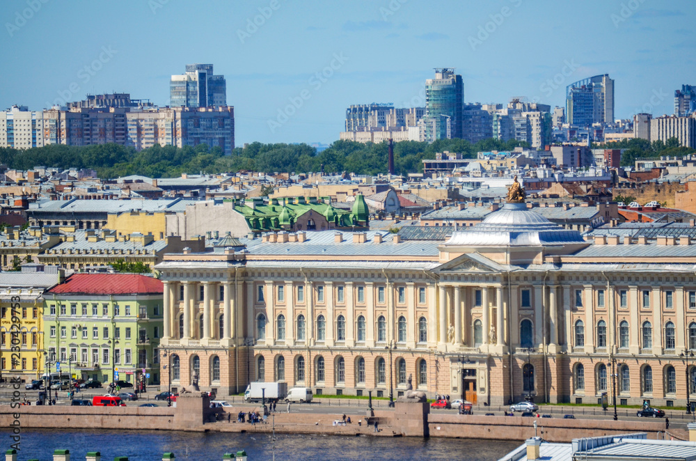 Russia. Saint-Petersburg. Academy of arts On the University embankment of the Neva