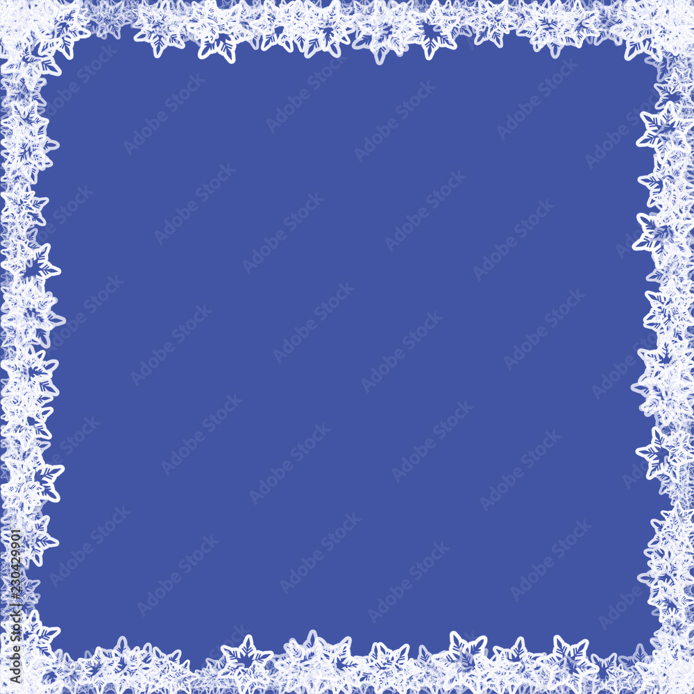 Obraz premium Christmas Snowflakes Frame