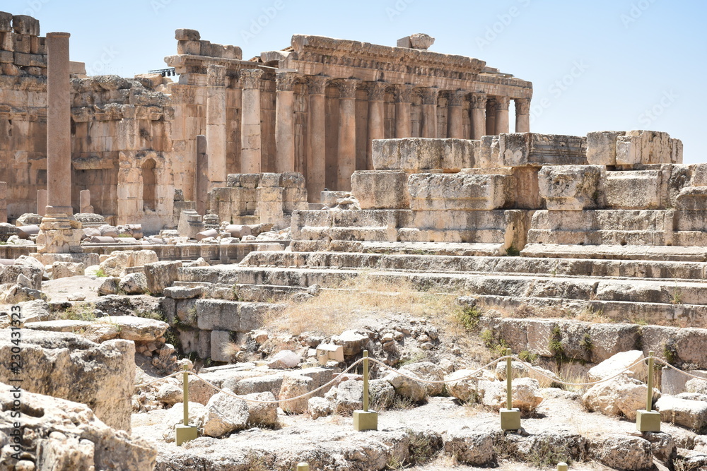 Landscape View of Baalbek Archaeological Site, Lebanon Landscape View of Baalbek Archaeological Site, Lebanon