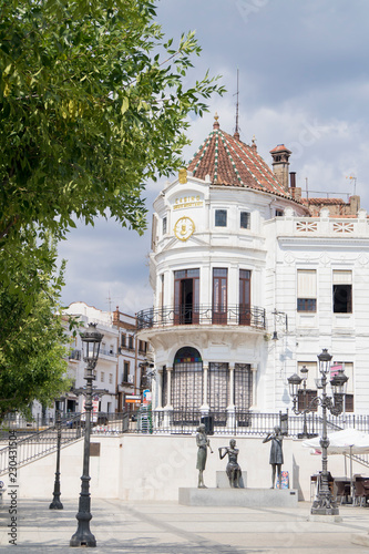 Plaza marqués de Aracena y casino de Arias Montano, Aracena, Huelva, Andalucia, España