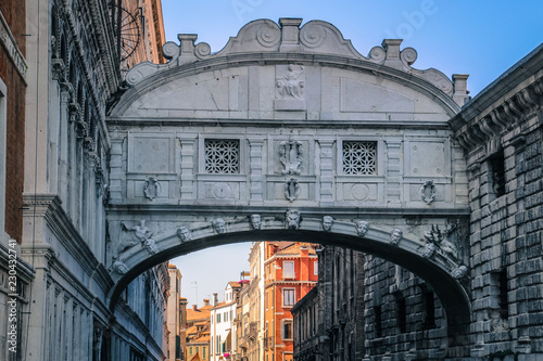 The bridge of sighs in the city of venice
