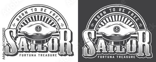 Vintage marine and nautical logo