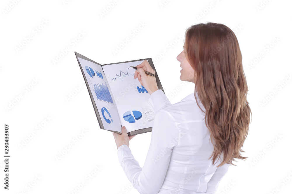 close up.business woman signing a financial document close up.business woman signing a financial document